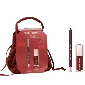 Fenty Beauty Chocolate Cherriez 2-piece Lip Set + Pouch Limited Ed. Sold out NIB